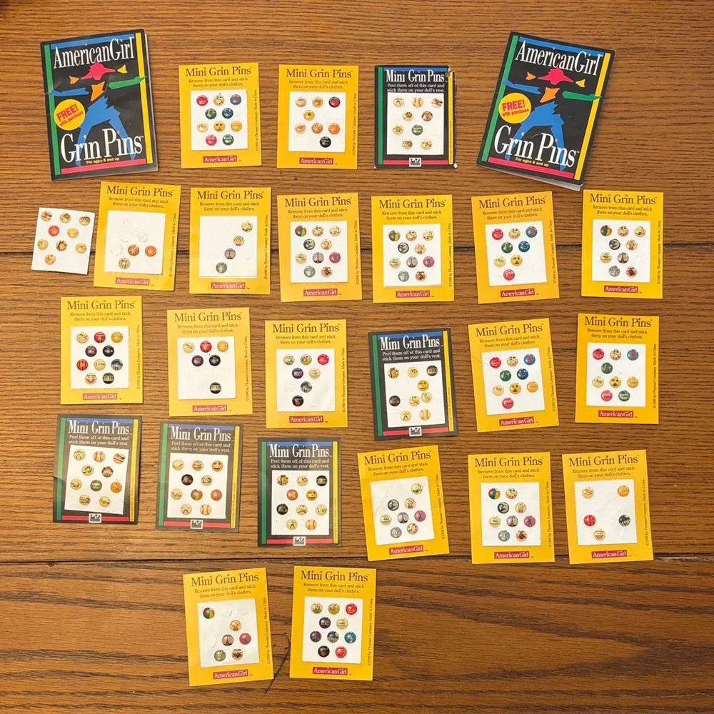 American Girl Mini Grin Pins